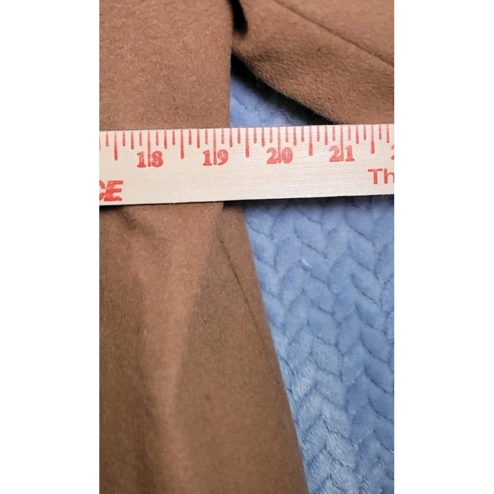 Kristen Blake Camel Brown Wool Blend Coat Womens Size 12 Button Up Winter‎ Boho